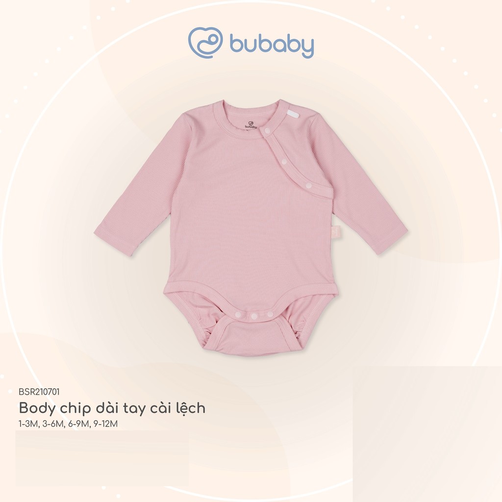 (1-12M) Body chip dài tay cài lệch Bubaby Siro BSR210701 | Quần áo BU Baby chính hãng
