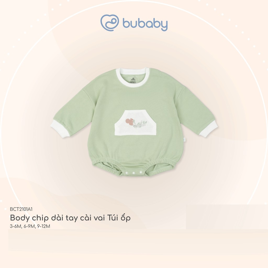 (1-12M) Body Bubaby Cotton cho bé trai bé gái BCT215800 BCT2101A1 BCT2102PP| Quần áo BU Baby chính hãng