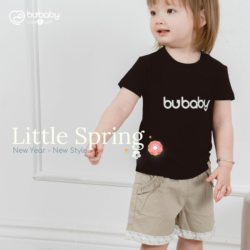 (12M-5Y) Quần short, Quần đùi túi bèo Kaki cho bé gái - BCT4331TB | Quần áo BU Baby chính hãng