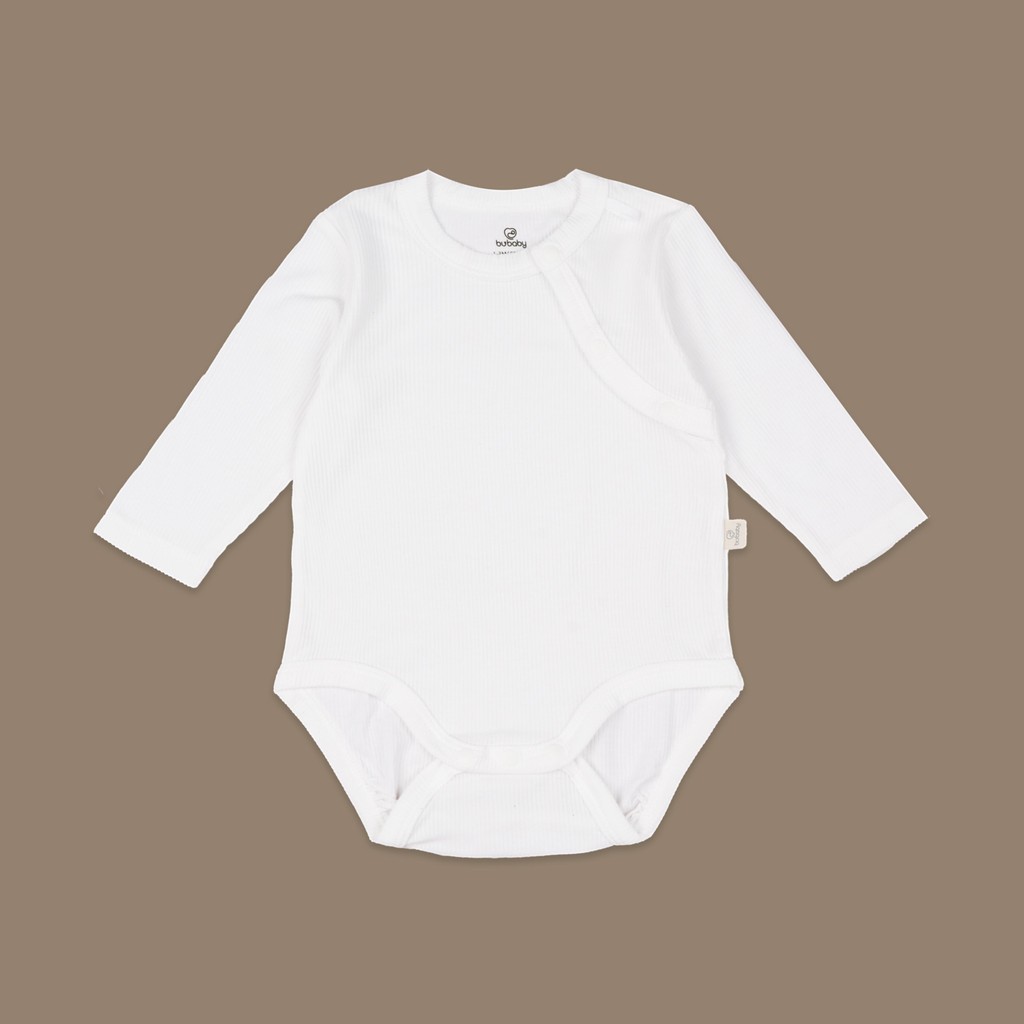 (1-12M) Body chip dài tay cài lệch Bubaby Siro BSR210701 | Quần áo BU Baby chính hãng