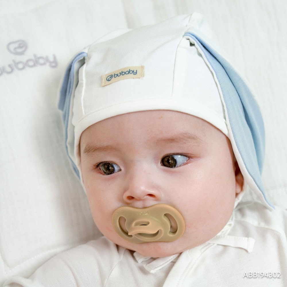 Mũ Bonnet sơ sinh tai thỏ Bambus BU Baby ABB194302 | Phụ kiện chính hãng