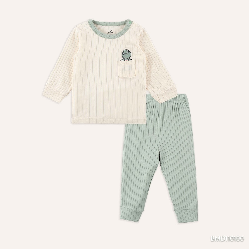 (6M-5Y) Bộ dài tay cài vai cho mùa Thu nhẹ Bubaby Molist BMD110100| Quần áo Bubaby chính hãng