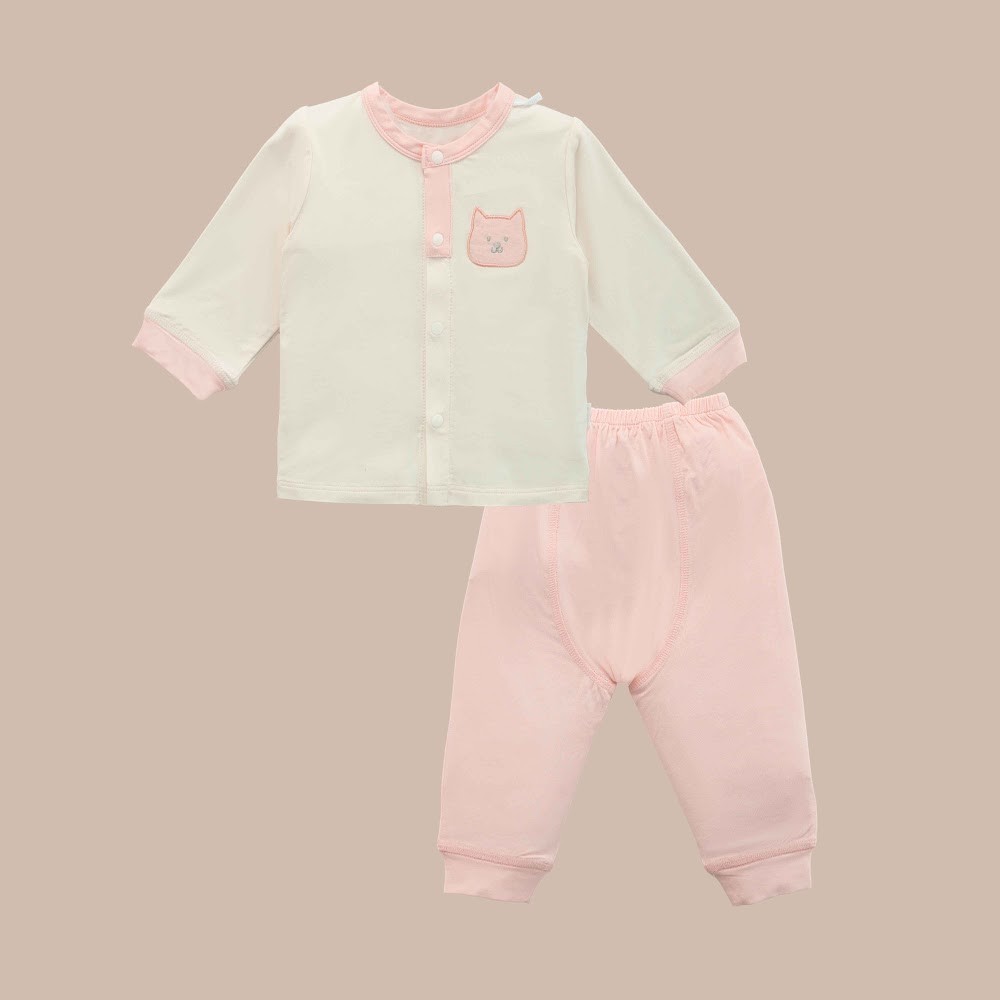 (1M-9M) Bộ dài tay cài giữa Thu êm cho bé trai bé gái Bubaby Bambus BBB110211 | Quần áo chính hãng