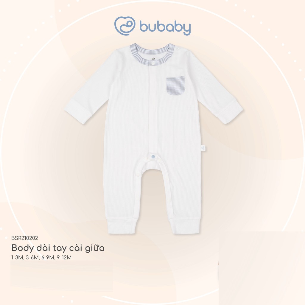 (1M-12M) Body dài tay cho bé Bubaby Siro Stripy BSR210805 BSR210804 BSR210202 BSR110205 | Quần áo BU Baby chính hãng
