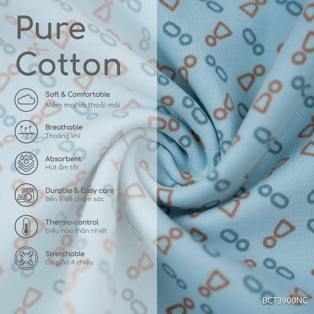 (1M-18M) Áo gile + nơ cổ Iconic 1 Bubaby Cotton BCT3900NC | Quần áo chính hãng