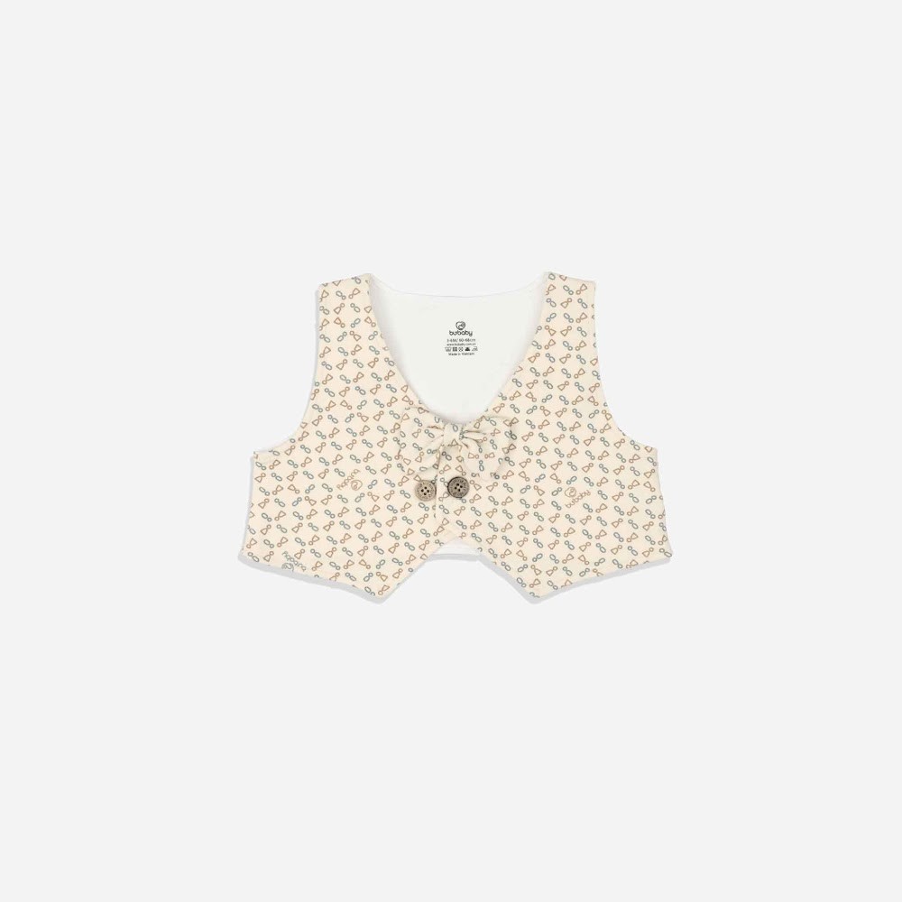 (1M-18M) Áo gile + nơ cổ Iconic 1 Bubaby Cotton BCT3900NC | Quần áo chính hãng