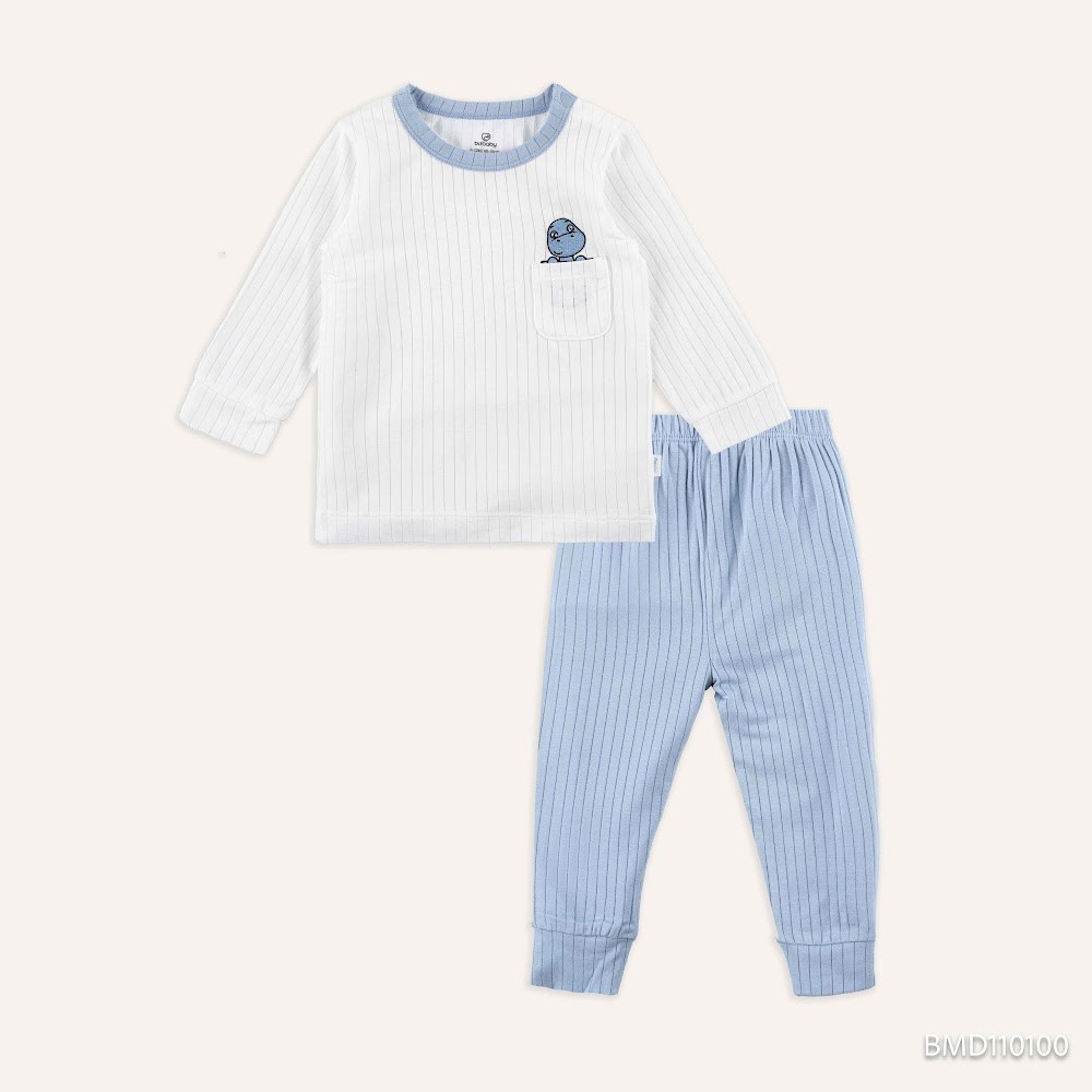 (6M-5Y) Bộ dài tay cài vai cho mùa Thu nhẹ Bubaby Molist BMD110100| Quần áo Bubaby chính hãng