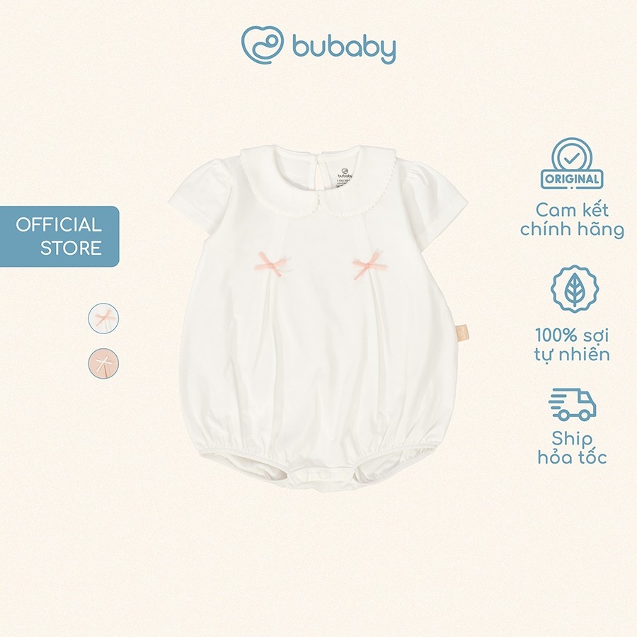 (1M-12M) Body chip ngắn tay cổ Peterpan Bubaby Bamco - BBC230300 | Quần áo BU Baby chính hãng