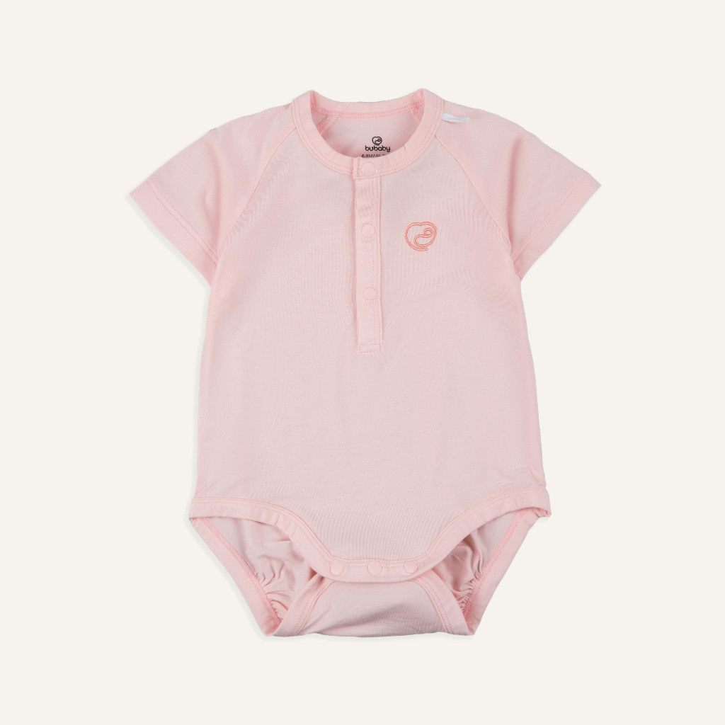 (1M-12M) Body chip ngắn tay raglan cổ trụ Bubaby Bambus - BBB230301 | Quần áo BU Baby chính hãng