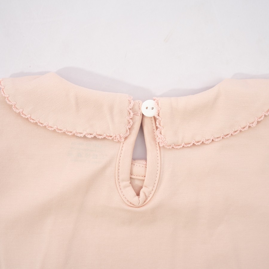 (1M-12M) Body chip ngắn tay cổ Peterpan Bubaby Bamco - BBC230300 | Quần áo BU Baby chính hãng