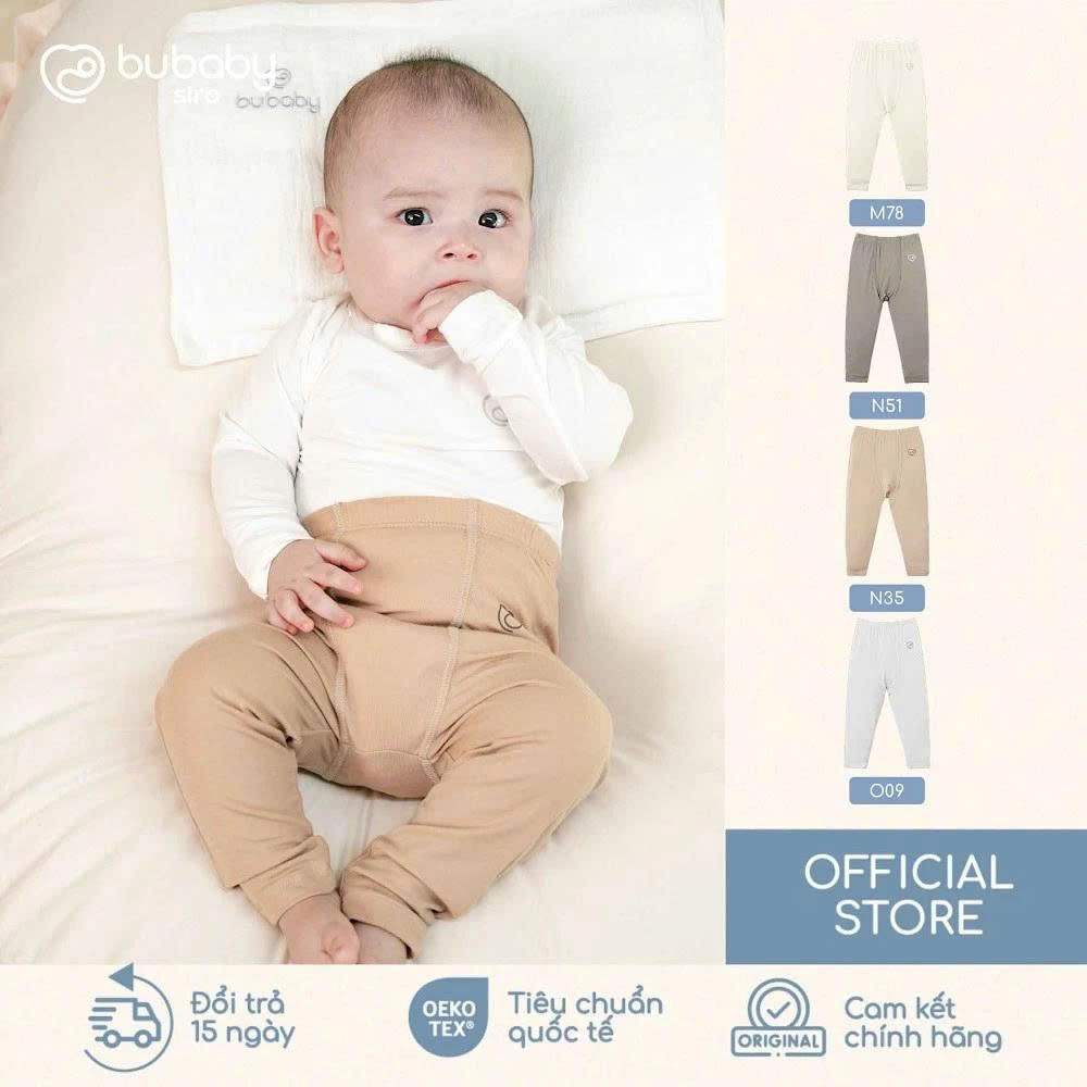 (6M-5Y) Quần legging dài + Áo dài tay cho bé trai bé gái Bubaby Siro BSR410005 | Quần áo chính hãng