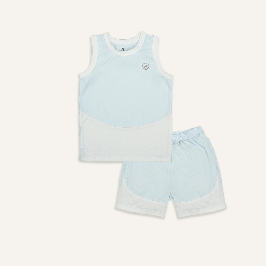 (6M-5Y) Bộ sát nách cổ tròn Bubaby cho bé trai bé gái Siro BSR140402 BSR140403 | Quần áo BU Baby chính hãng