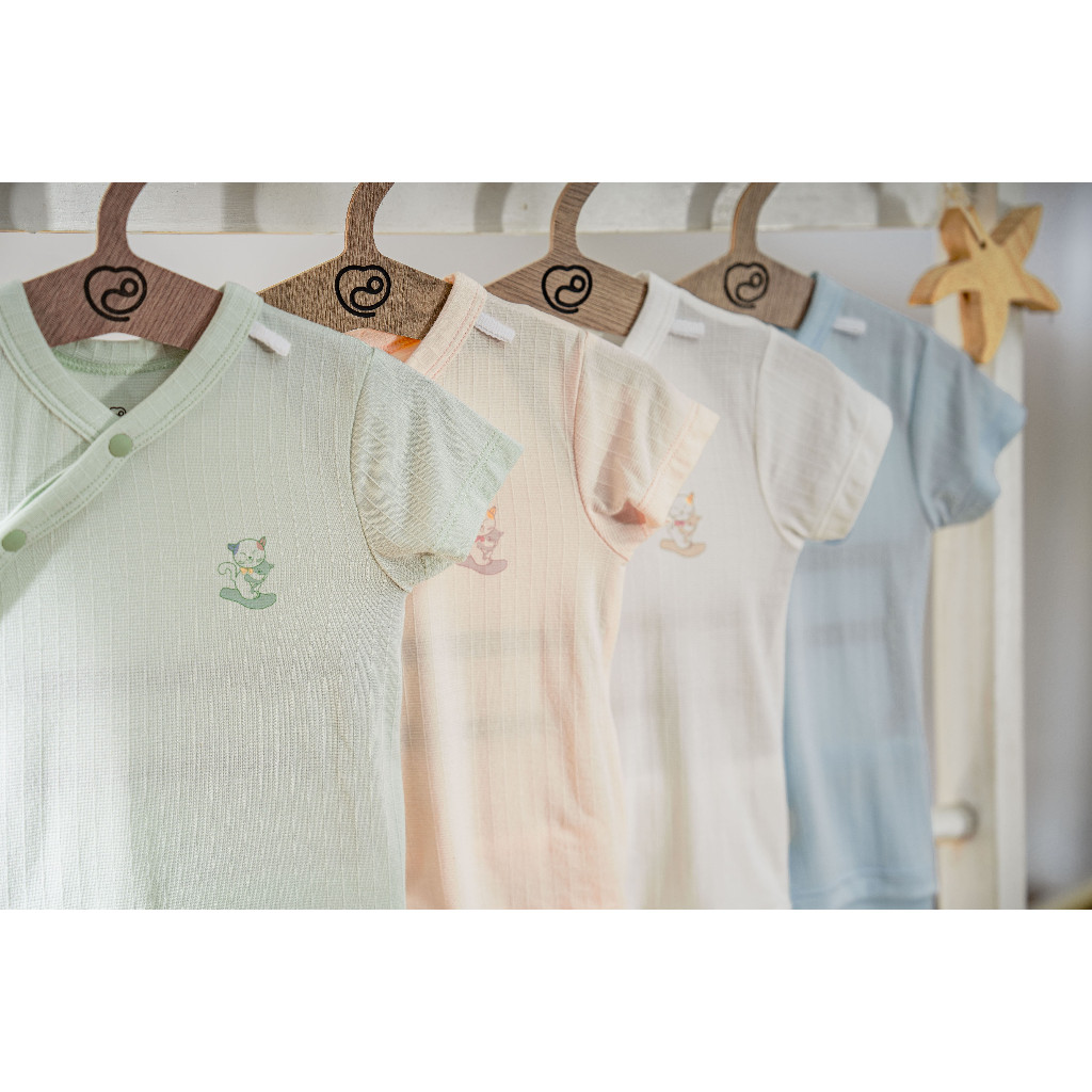 (1M-9M) Bộ ngắn tay cài chéo bé trai bé gái Bubaby Siro BSR130807 BSR130808 | Quần áo BU Baby chính hãng