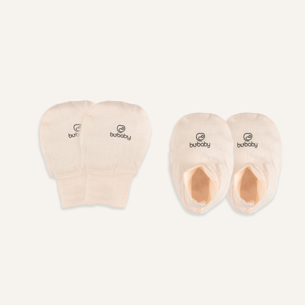 (Freesize) Bộ bao chân, bao tay Bubaby Siro - ASR400007 | Phụ kiện BU Baby chính hãng