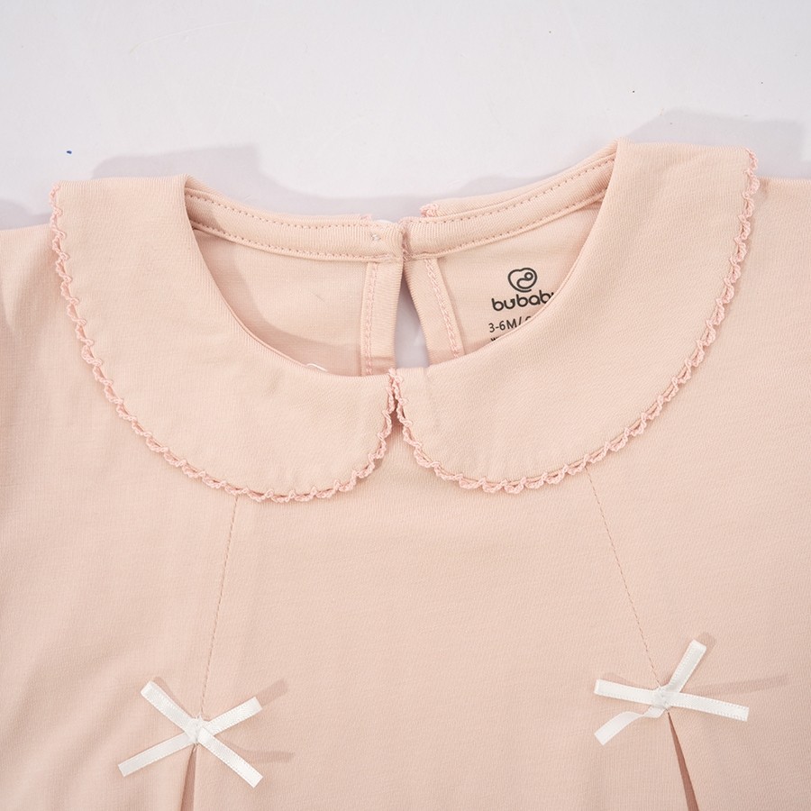 (1M-12M) Body chip ngắn tay cổ Peterpan Bubaby Bamco - BBC230300 | Quần áo BU Baby chính hãng
