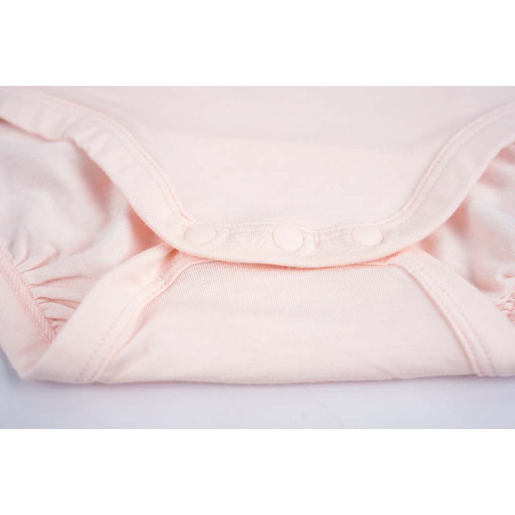 (1M-12M) Body chip ngắn tay raglan cổ trụ Bubaby Bambus - BBB230301 | Quần áo BU Baby chính hãng