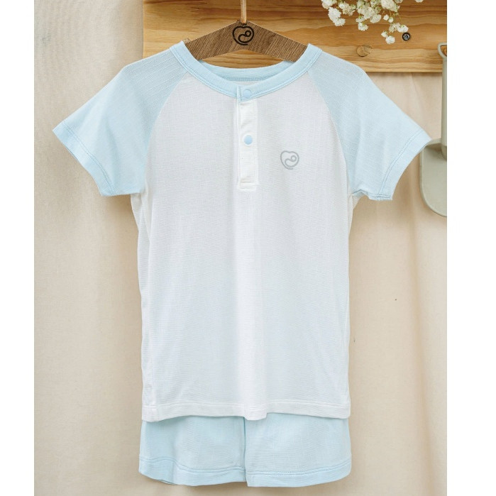 (6M-5Y) Bộ quần áo ngắn tay cổ trụ bé trai bé gái Bubaby Siro - BSR130305 BSR130306 | Quần áo BU Baby chính hãng