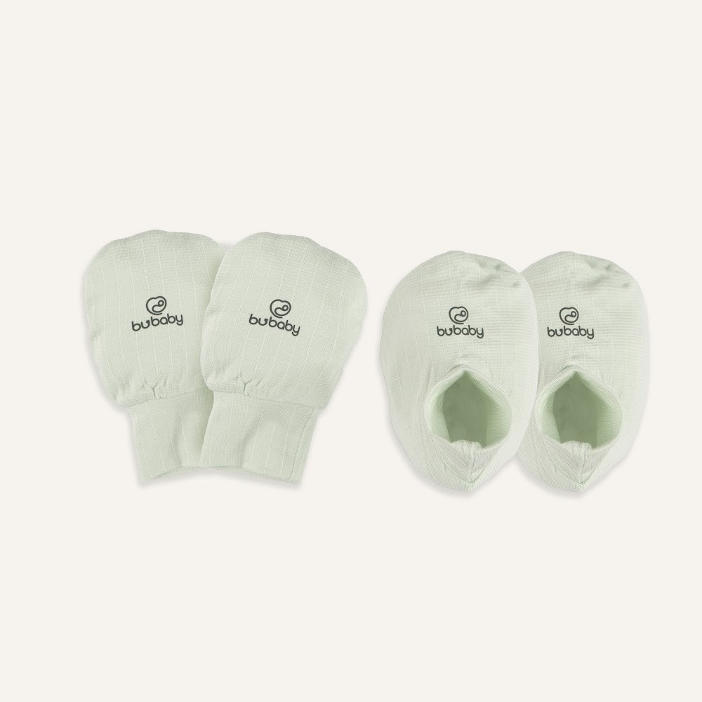 (Freesize) Bộ bao chân, bao tay Bubaby Siro - ASR400007 | Phụ kiện BU Baby chính hãng
