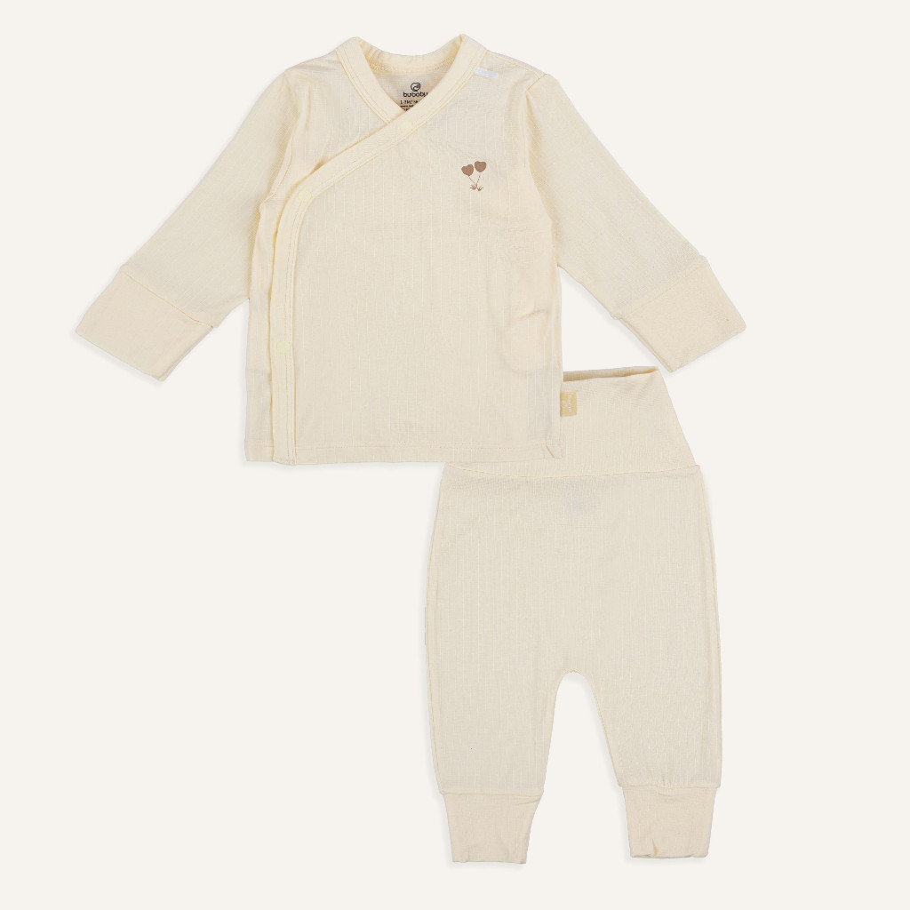 BU Baby (NB-6M) Bộ dài tay cài chéo tai gấu Bubaby Siro  BSR110811| Quần áo chính hãng