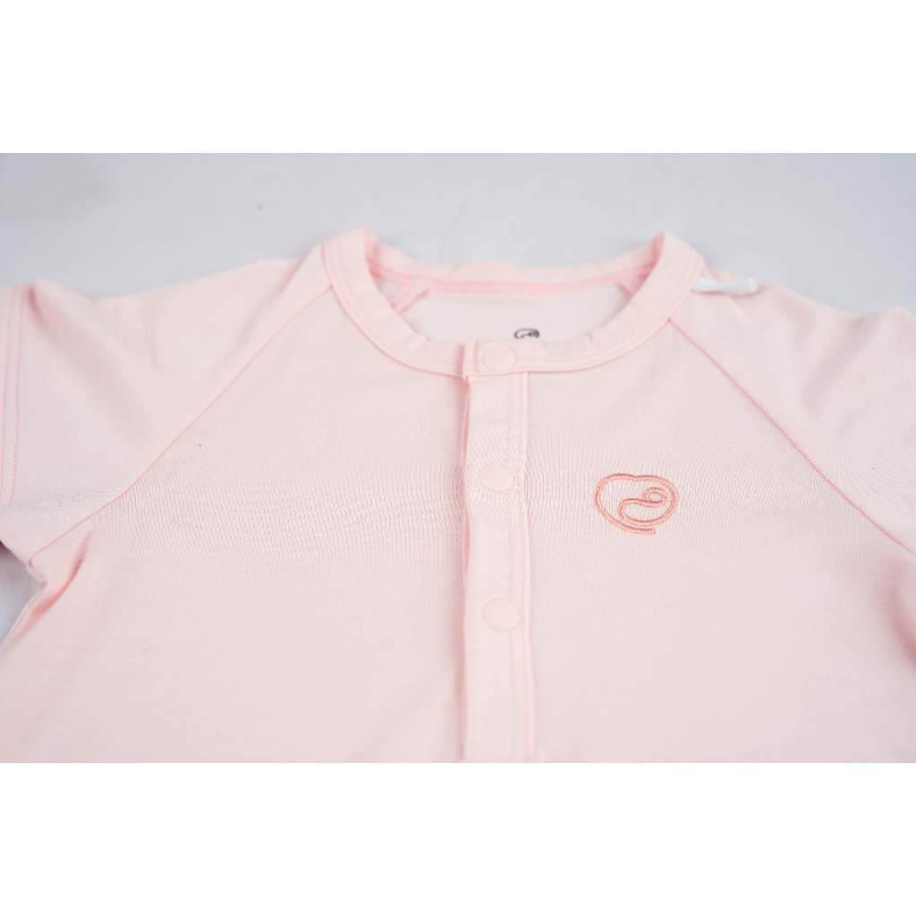 (1M-12M) Body chip ngắn tay raglan cổ trụ Bubaby Bambus - BBB230301 | Quần áo BU Baby chính hãng