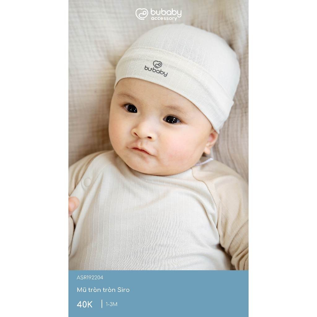 (1M-3M) Mũ tròn tròn Bubaby Siro cho bé yêu ASR192204 | Phụ kiện BU Baby chính hãng