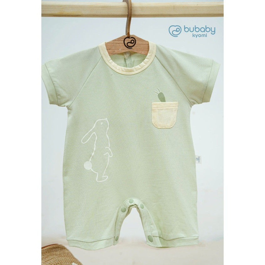(1M-12M) Body đùi ngắn tay cài sau Bubaby Bamco - BBC231002 | Quần áo BU Baby chính hãng