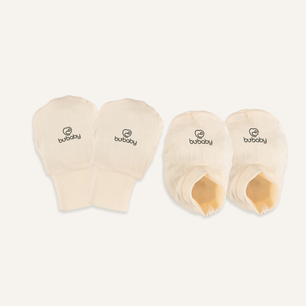 (Freesize) Bộ bao chân, bao tay Bubaby Siro - ASR400007 | Phụ kiện BU Baby chính hãng