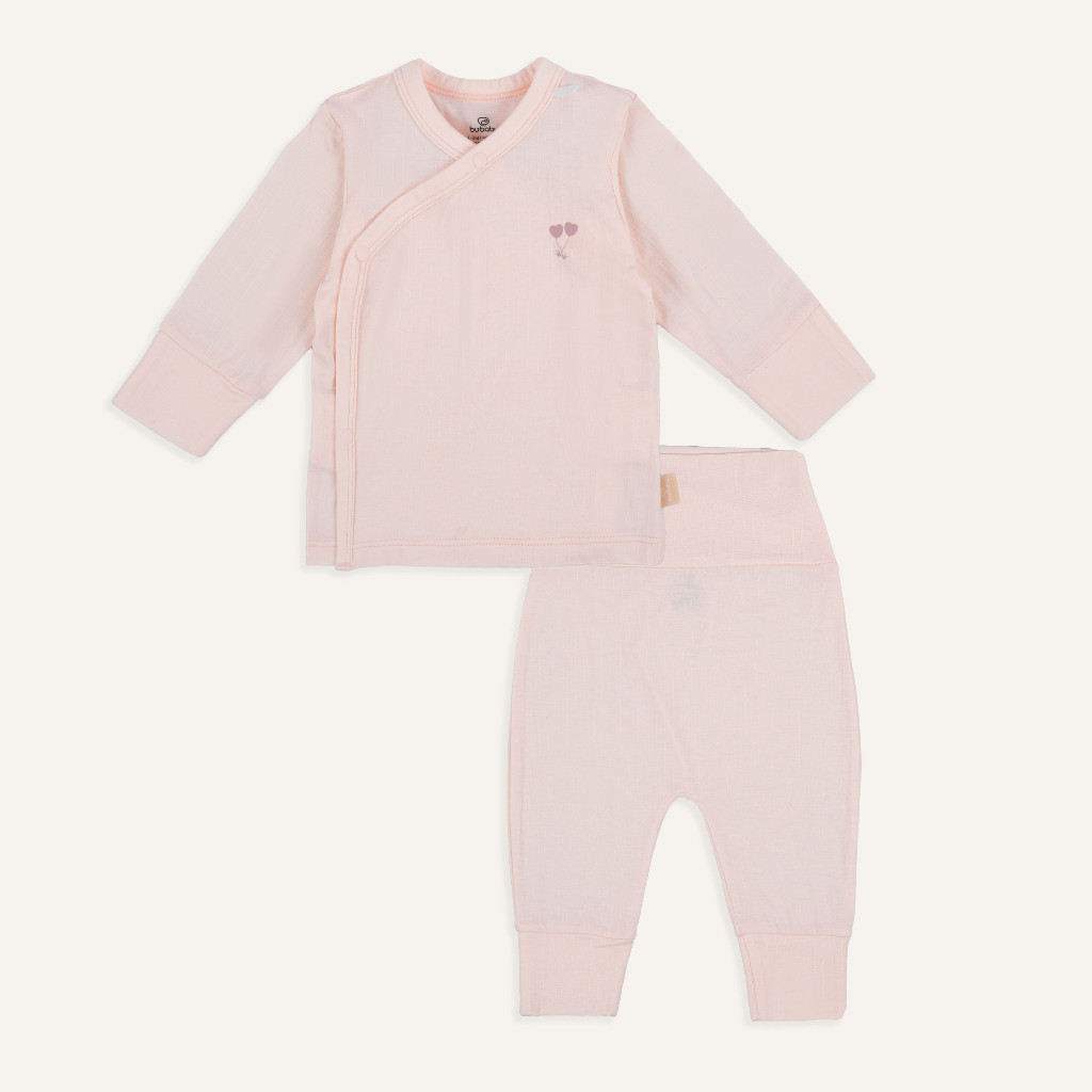 BU Baby (NB-6M) Bộ dài tay cài chéo tai gấu Bubaby Siro  BSR110811| Quần áo chính hãng