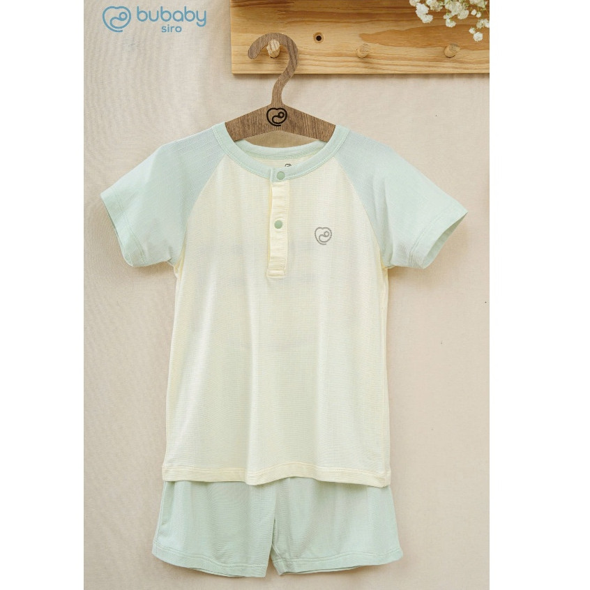 (6M-5Y) Bộ quần áo ngắn tay cổ trụ bé trai bé gái Bubaby Siro - BSR130305 BSR130306 | Quần áo BU Baby chính hãng