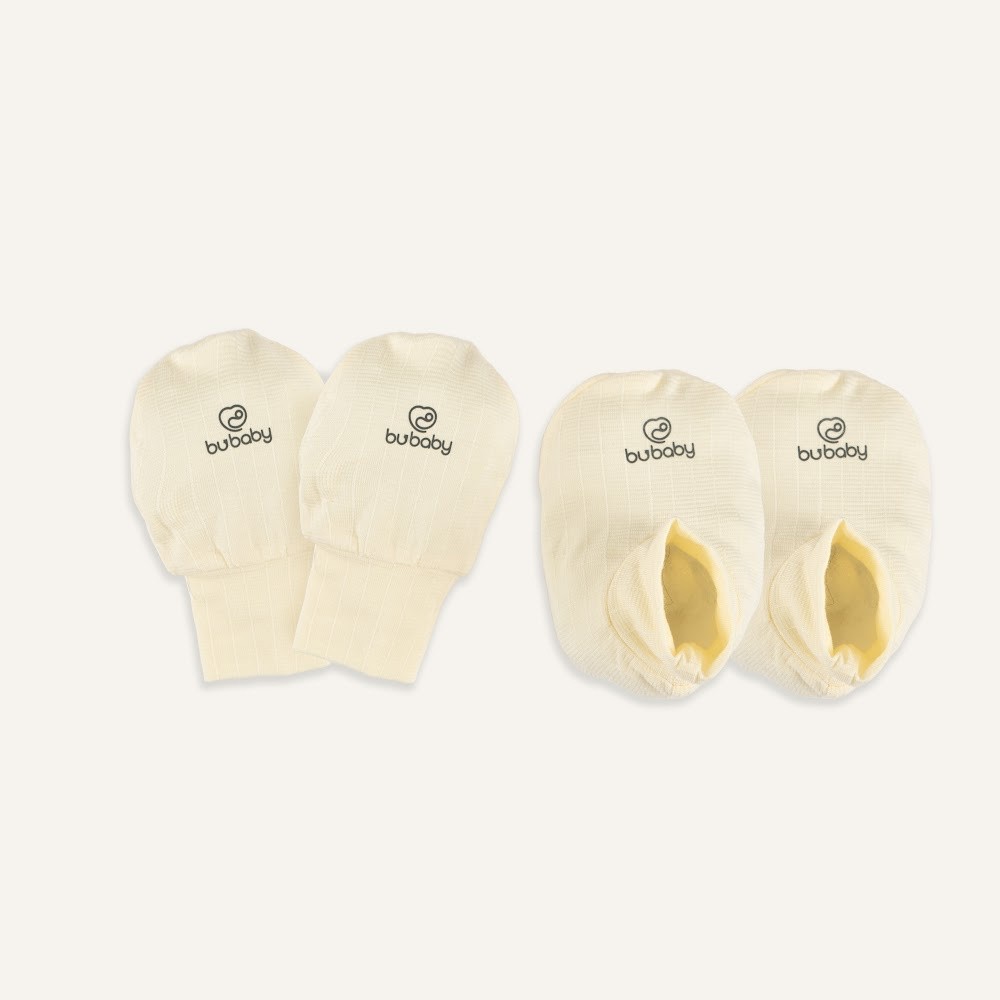 (Freesize) Bộ bao chân, bao tay Bubaby Siro - ASR400007 | Phụ kiện BU Baby chính hãng
