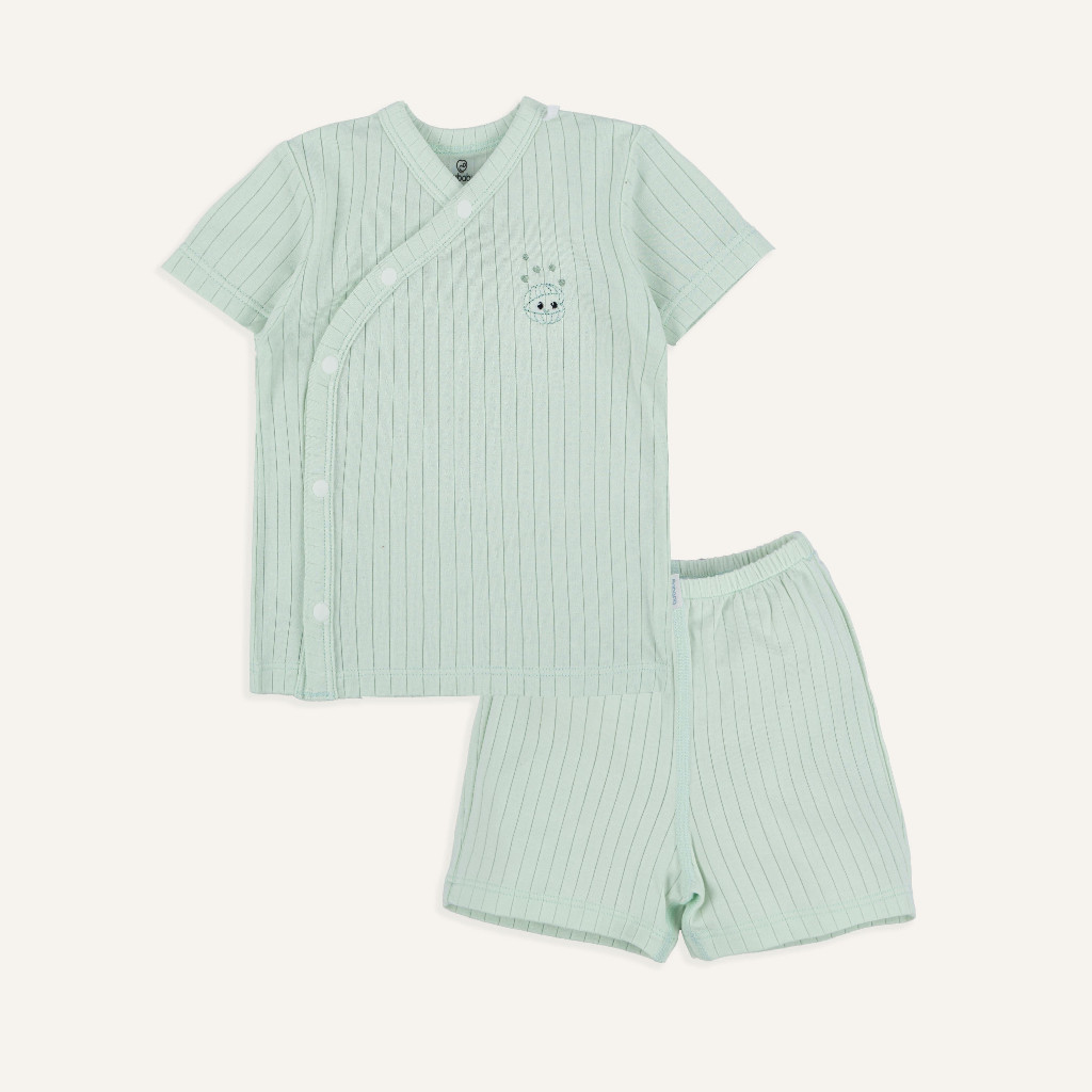 (1M-6M) Bộ ngắn tay cài chéo Bubaby Modal - BMD130800 | Quần áo BU Baby chính hãng