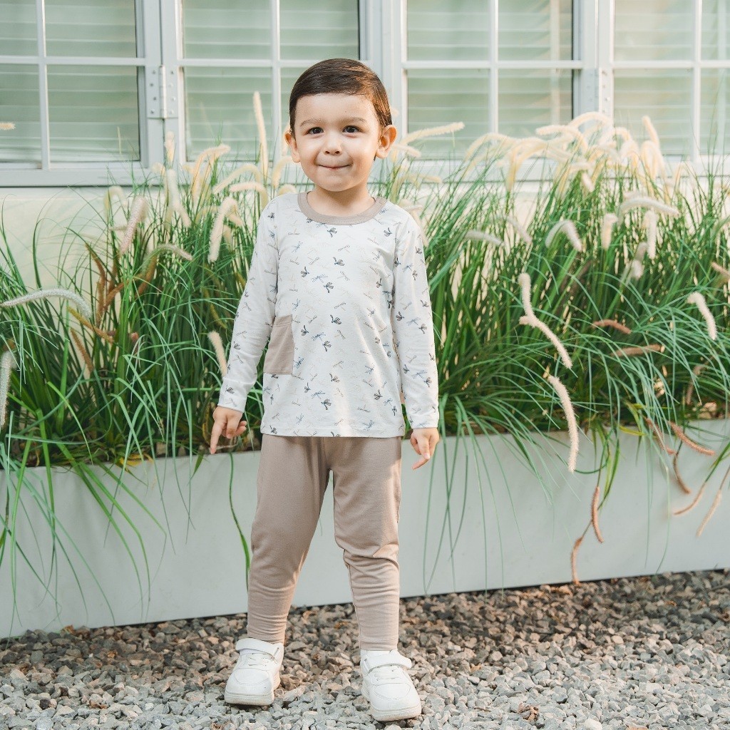 (1Y-4Y) Bộ quần áo dài tay cài vai Dona - BBB1101DN Bambus BBB1101DN - Bu baby bé trai –  bé gái – Quần áo