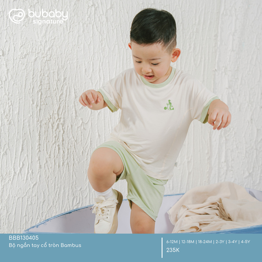 (6M-5Y) Bộ ngắn tay, bộ sát nách cổ tròn Bambus BBB130405 BBB140407 | Quần áo BU Baby chính hãng