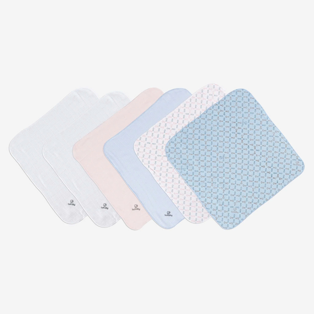 (Freesize) Set khăn sữa Mix màu Pack Bamboo Cotton Muslin - ABM100005 AMU104806 | Phụ kiện BU Baby Chính hãng
