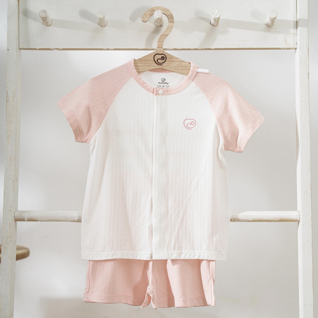 (1M-12M) Bộ ngắn tay cài giữa bé trai bé gái BU Siro - BSR130205 BSR130206 | Quần áo BU Baby chính hãng