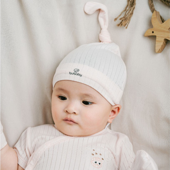 (1M-6M) Mũ nút thắt Bubaby Modal AMD192401 | Phụ kiện BU Baby chính hãng
