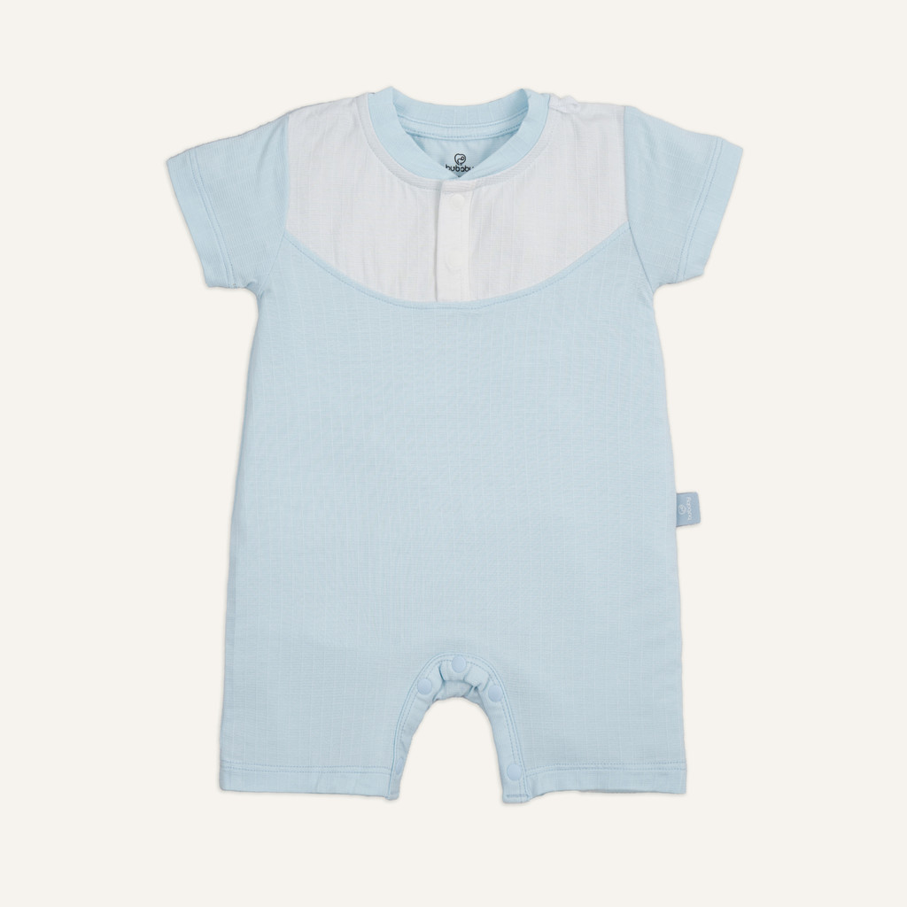 (1M-12M) Body đùi ngắn tay cổ trụ, sát nách cài vai Bubaby Siro -  BSR230303 BSR240100| Quần áo BU Baby chính hãng