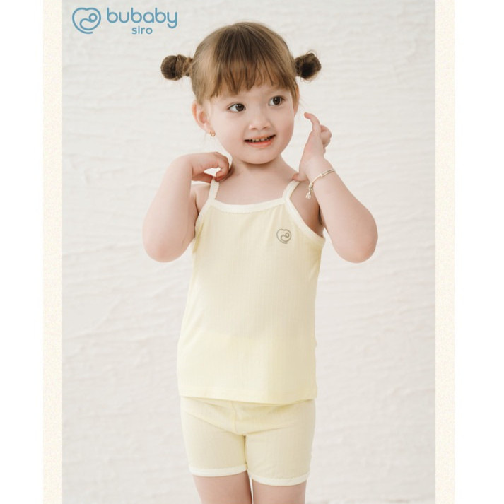 (6M-5Y) Bộ áo 2 dây, quần đùi bé gái Bubaby Siro - BSR153101 | Quần áo BU Baby chính hãng