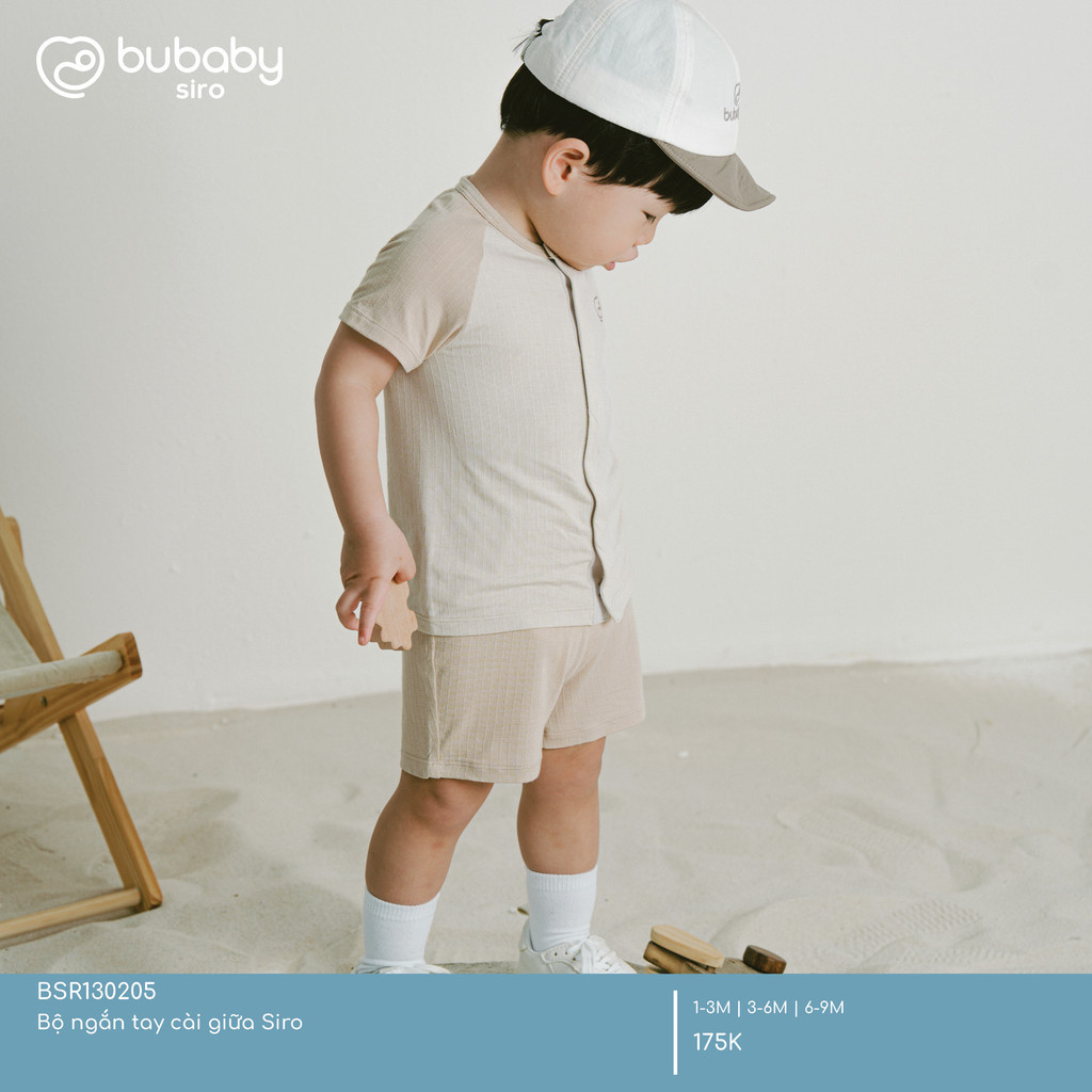 BU Baby (1M-12M) Bộ ngắn tay cài giữa bé trai bé gái BU Siro - BSR130205 | Quần áo chính hãng