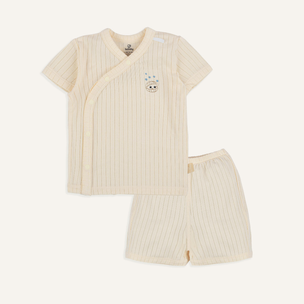 (1M-6M) Bộ ngắn tay cài chéo Bubaby Modal - BMD130800 | Quần áo BU Baby chính hãng