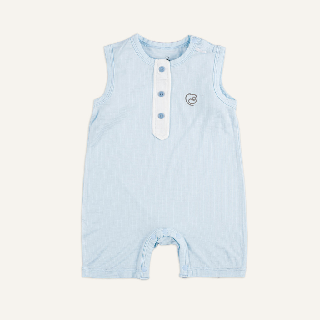 (1M-12M) Body đùi ngắn tay cổ trụ, sát nách cài vai Bubaby Siro -  BSR230303 BSR240100| Quần áo BU Baby chính hãng
