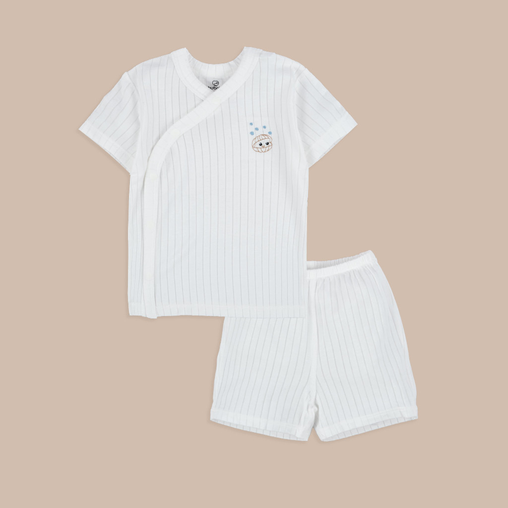 (1M-6M) Bộ ngắn tay cài chéo Bubaby Modal - BMD130800 | Quần áo BU Baby chính hãng