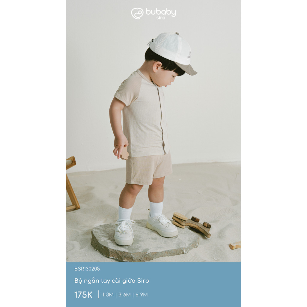 (1M-12M) Bộ ngắn tay cài giữa bé trai bé gái BU Siro - BSR130205 BSR130206 | Quần áo BU Baby chính hãng