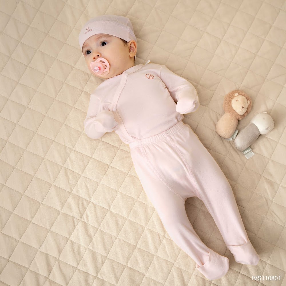 BU Baby (NB-6M) Set dài tay cài chéo BU Viscose IVS110801 | Quần áo chính hãng