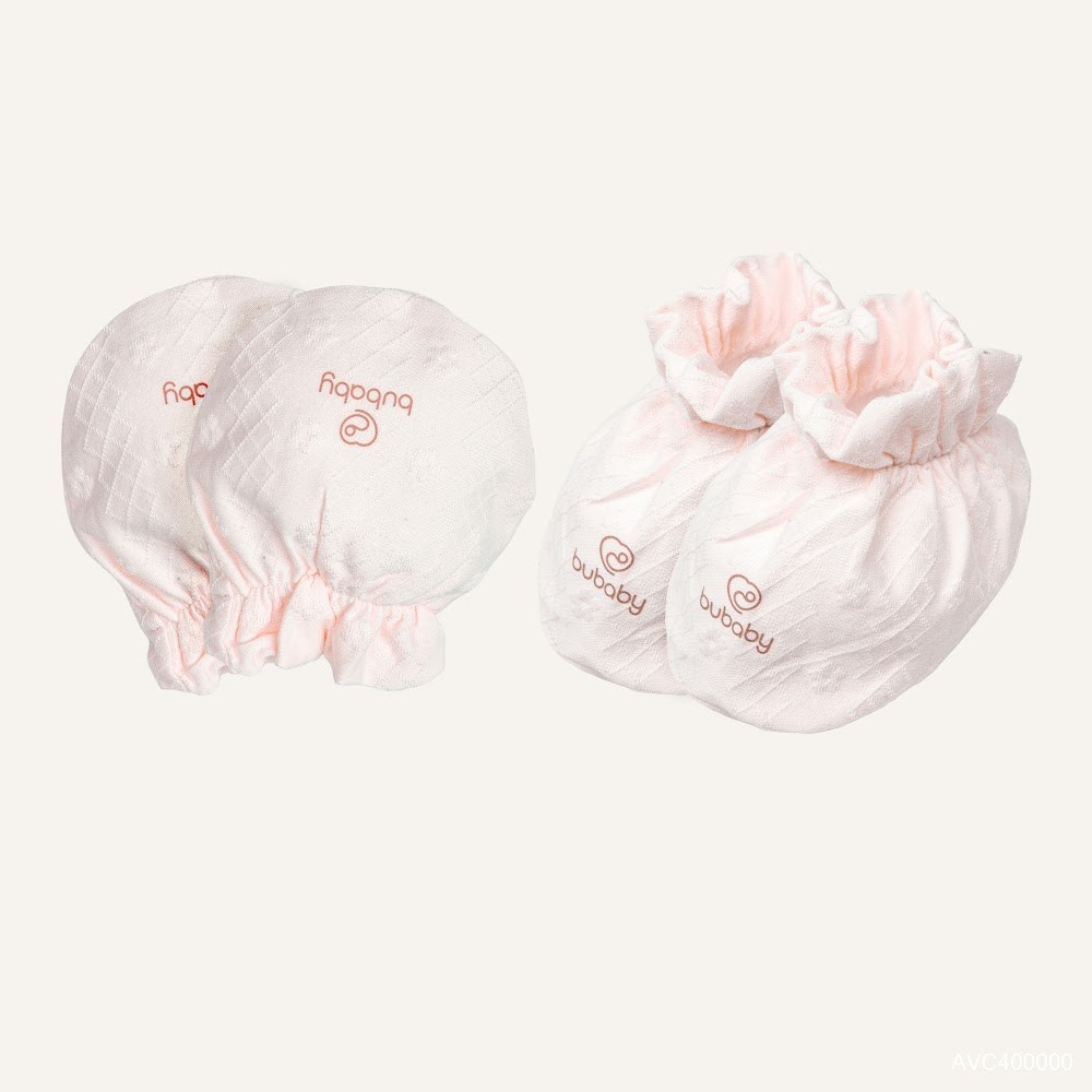 BU Baby (0M-12M) Set dài tay cài giữa, bèo đáp ngực BU Viscose Cotton KVC110200 | Hàng chính hãng