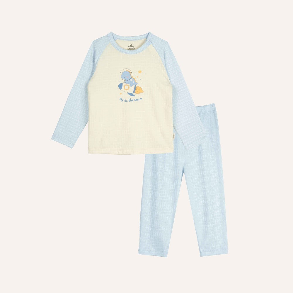 BU Baby (6M-5Y) Bộ dài tay raglan cài vai in vũ trụ BU Viscose Cotton IVC110100 | Quần áo chính hãng