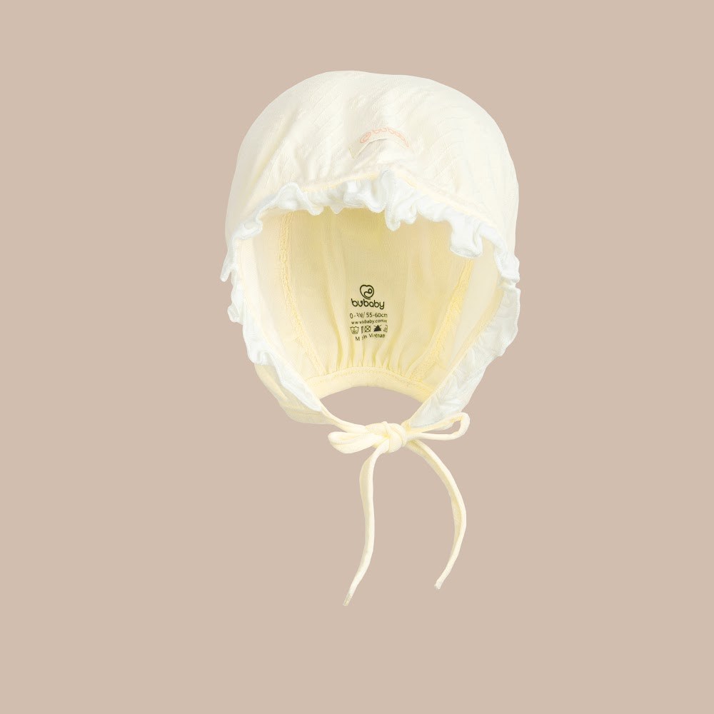 BU Baby (0M-12M) Set dài tay cài giữa, bèo đáp ngực BU Viscose Cotton KVC110200 | Hàng chính hãng