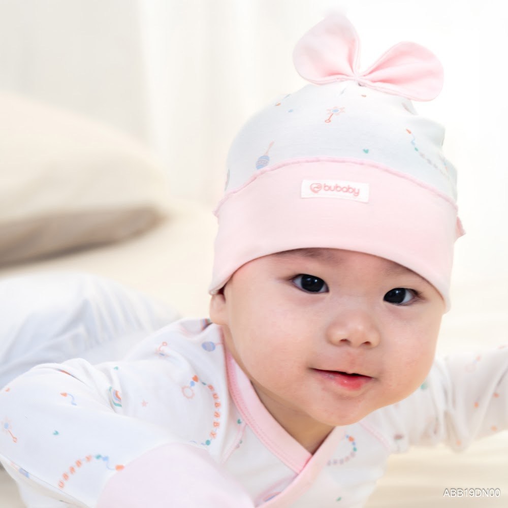 Mũ tròn đính nơ sang xinh yêu - ABB19DN00 | Phụ kiện Bubaby Chính hãng