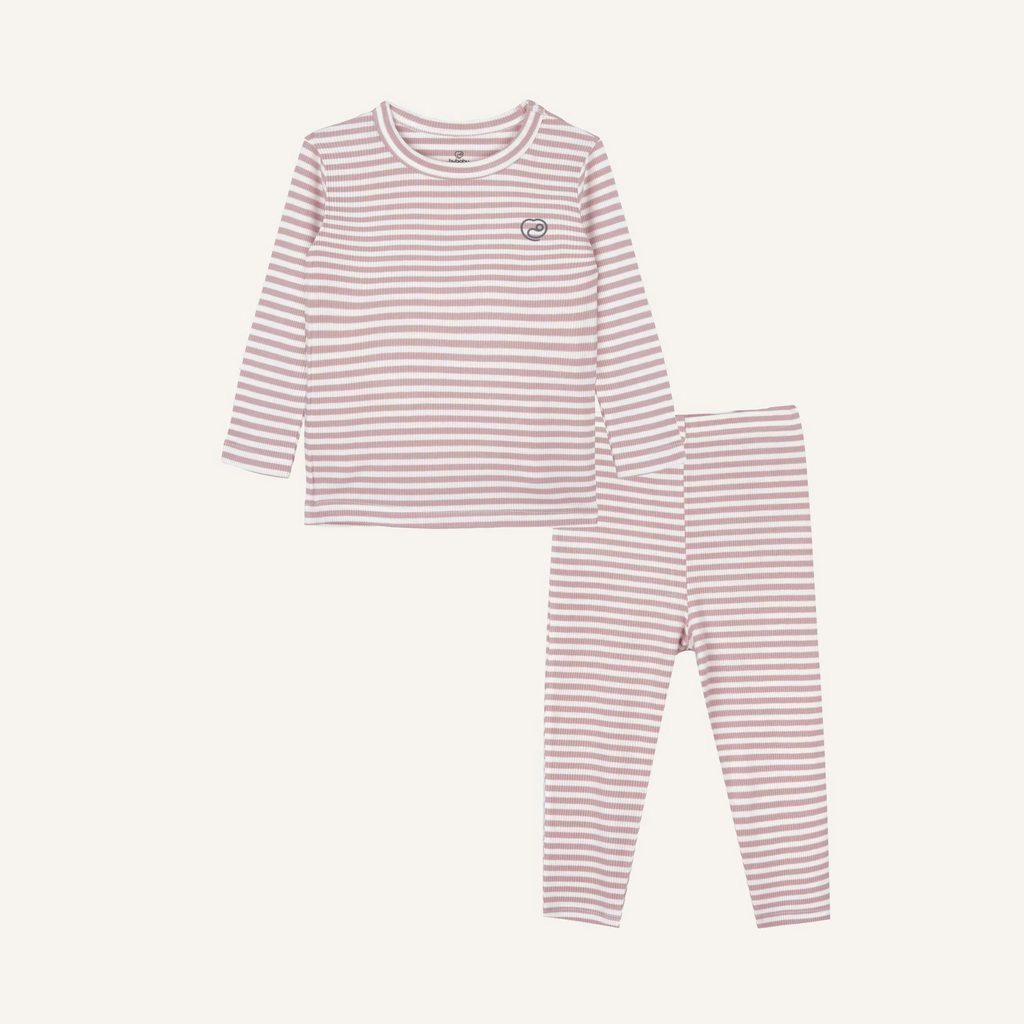 BU Baby (6M-5Y) Bộ dài tay cổ tròn Thu êm Bubaby Bambus BBB110406 | Quần áo BU chính hãng