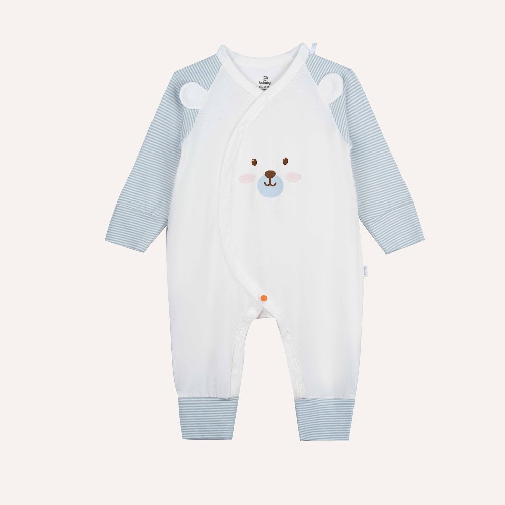 BU Baby (Newborn) Body dài tay cài chéo tai gấu Thu êm BU Baby Cotton BCT210802 | Body chính hãng